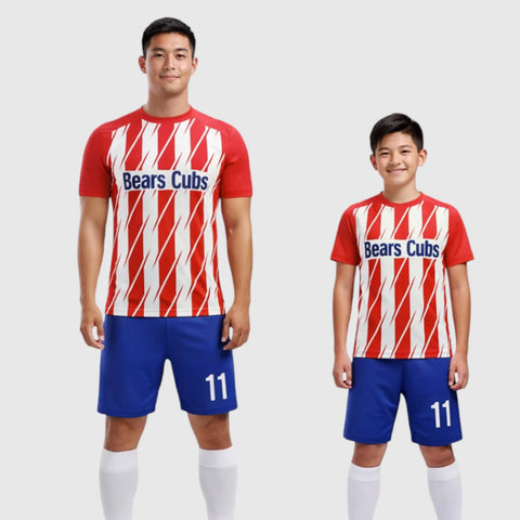 SB 12815 Red, White and Blue Sublimation Custom Soccer Jersey Adult & Youth Unisex
