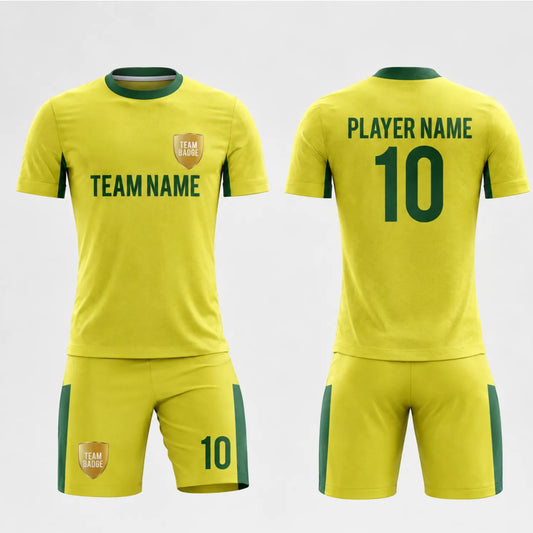 SB 12816 Yellow Sublimation Custom Soccer Jersey Adult & Youth Unisex