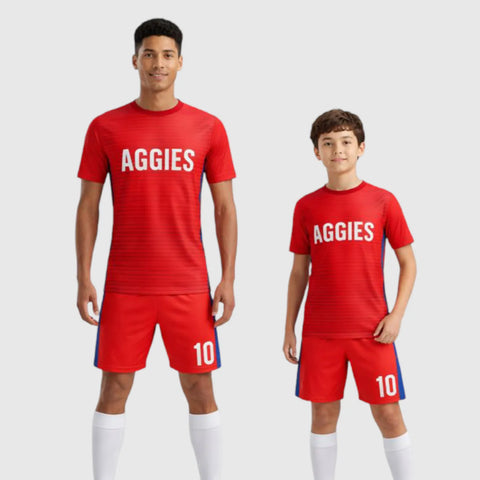 SB 12823 Red Sublimation Custom Soccer Jersey Adult & Youth Unisex