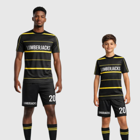 SB 12827 Black Sublimation Custom Soccer Jersey Adult & Youth Unisex
