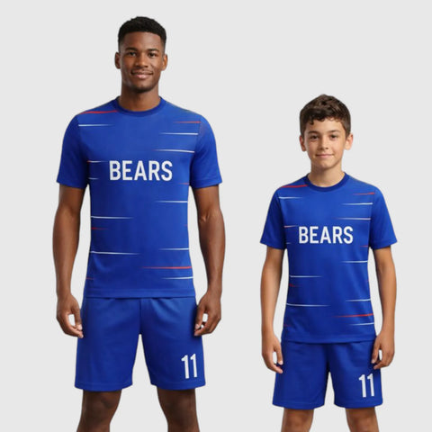 SB 12832 Blue Sublimation Custom Soccer Jersey Adult & Youth Unisex