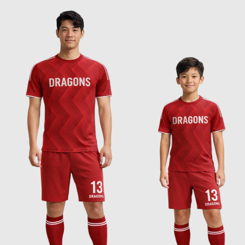 SB 12837 Red Sublimation Custom Soccer Jersey Adult & Youth Unisex