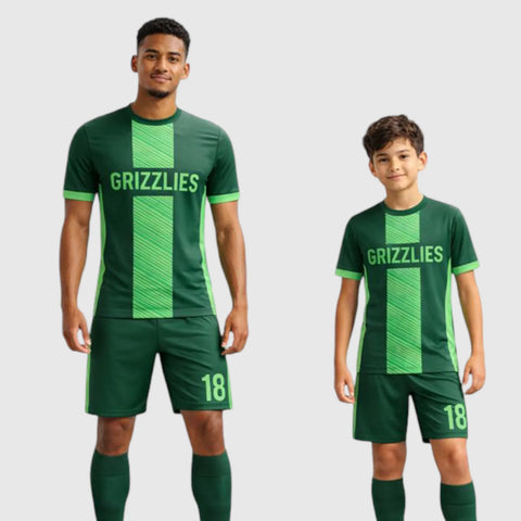 SB 12838 Green Sublimation Custom Soccer Jersey Adult & Youth Unisex