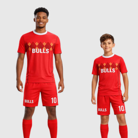 SB 12840 Red Sublimation Custom Soccer Jersey Adult & Youth Unisex