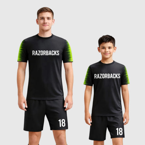 SB 12841 Black Sublimation Custom Soccer Jersey Adult & Youth Unisex
