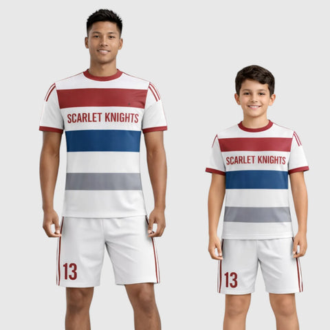 SB 12845 White Sublimation Custom Soccer Jersey Adult & Youth Unisex