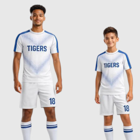 SB 12847 White Sublimation Custom Soccer Jersey Adult & Youth Unisex