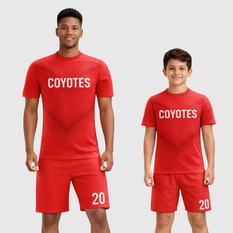 SB 12857 Red Sublimation Custom Soccer Jersey Adult & Youth Unisex