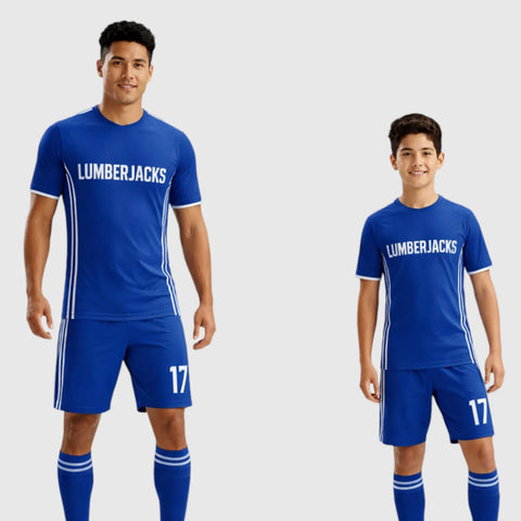 SB 12858 Blue Sublimation Custom Soccer Jersey Adult & Youth Unisex