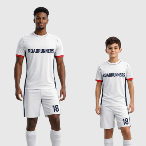 SB 12859 White Sublimation Custom Soccer Jersey Adult & Youth Unisex