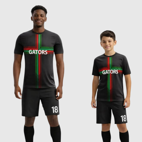 SB 12863 Black Sublimation Custom Soccer Jersey Adult & Youth Unisex