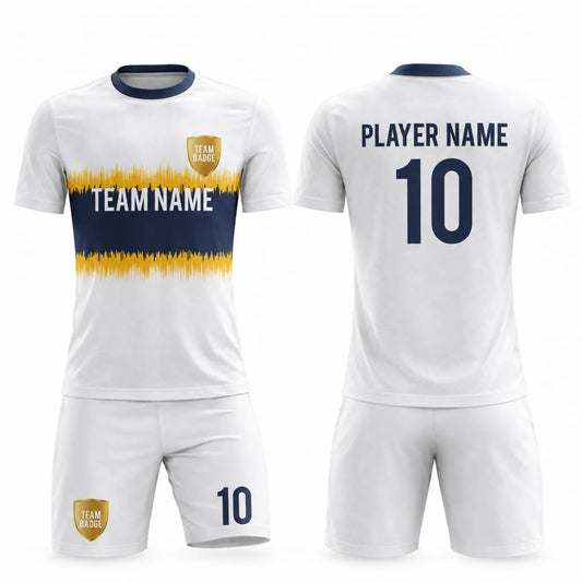 SB 12871 White Sublimation Custom Soccer Jersey Adult & Youth Unisex