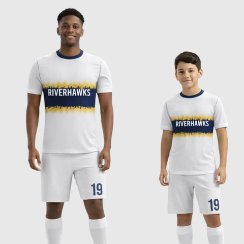 SB 12871 White Sublimation Custom Soccer Jersey Adult & Youth Unisex