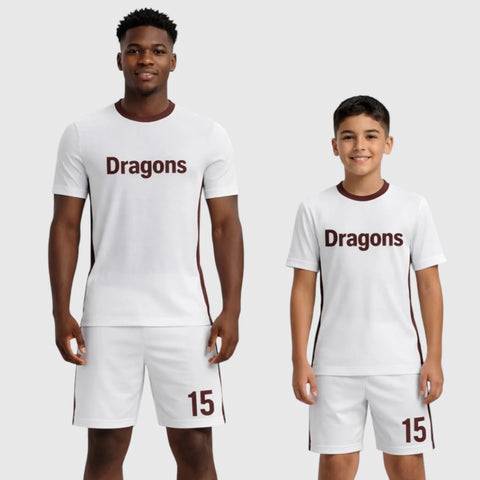 SB 12876 White Sublimation Custom Soccer Jersey Adult & Youth Unisex