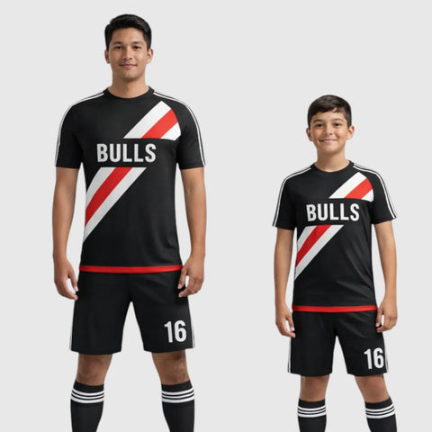 SB 12879 Black Sublimation Custom Soccer Jersey Adult & Youth Unisex