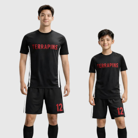 SB 12881 Black Sublimation Custom Soccer Jersey Adult & Youth Unisex