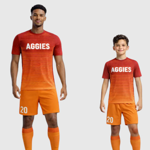 SB 12886 Orange Sublimation Custom Soccer Jersey Adult & Youth Unisex