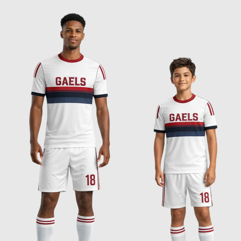 SB 12892 White Sublimation Custom Soccer Jersey Adult & Youth Unisex