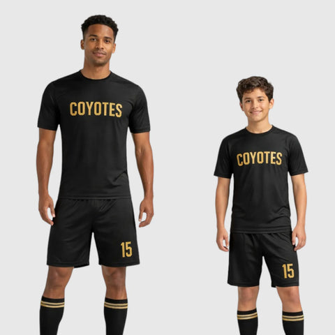 SB 12895 Black Sublimation Custom Soccer Jersey Adult & Youth Unisex