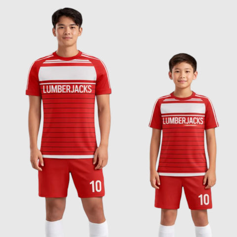 SB 12896 Red Sublimation Custom Soccer Jersey Adult & Youth Unisex