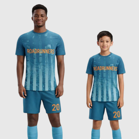 SB 12897 Blue Sublimation Custom Soccer Jersey Adult & Youth Unisex
