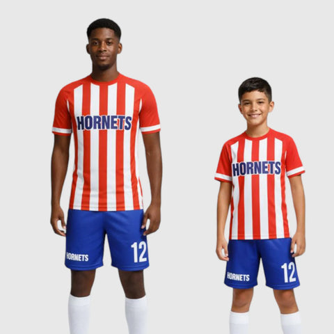 SB 12898 Red, White and Blue Sublimation Custom Soccer Jersey Adult & Youth Unisex