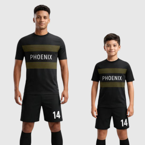 SB 12902 Black Sublimation Custom Soccer Jersey Adult & Youth Unisex