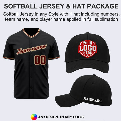 Single Jersey & Hat Softball Package