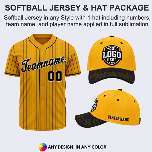 Single Jersey & Hat Softball Package