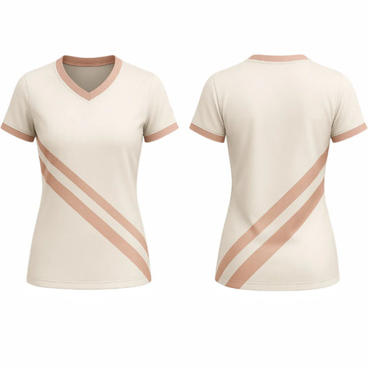 VJ169  Custom Beige Volleyball Jersey - Adult & Youth Unisex
