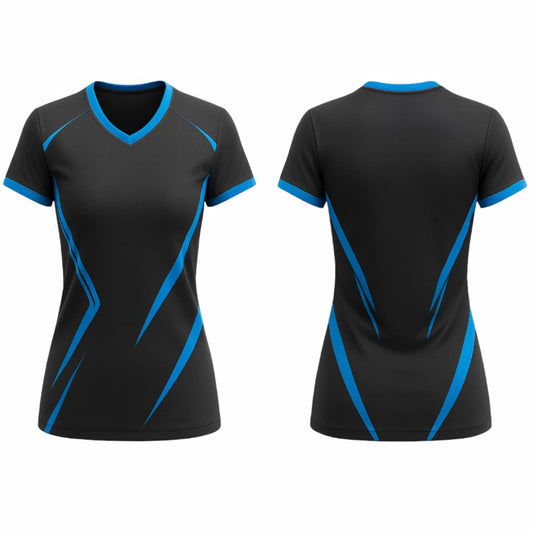 VJ197  Custom Black Volleyball Jersey - Adult & Youth Unisex