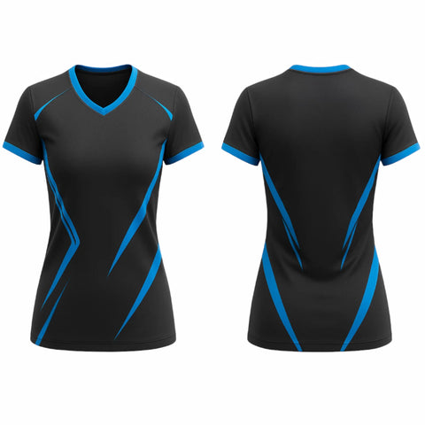 VJ197  Custom Black Volleyball Jersey - Adult & Youth Unisex