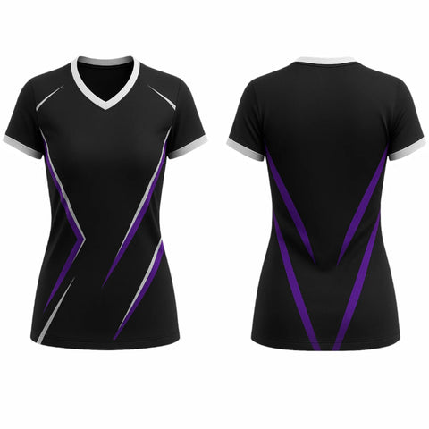 VJ198  Custom Black Volleyball Jersey - Adult & Youth Unisex