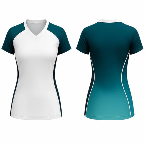 VJ199  Custom White Volleyball Jersey - Adult & Youth Unisex