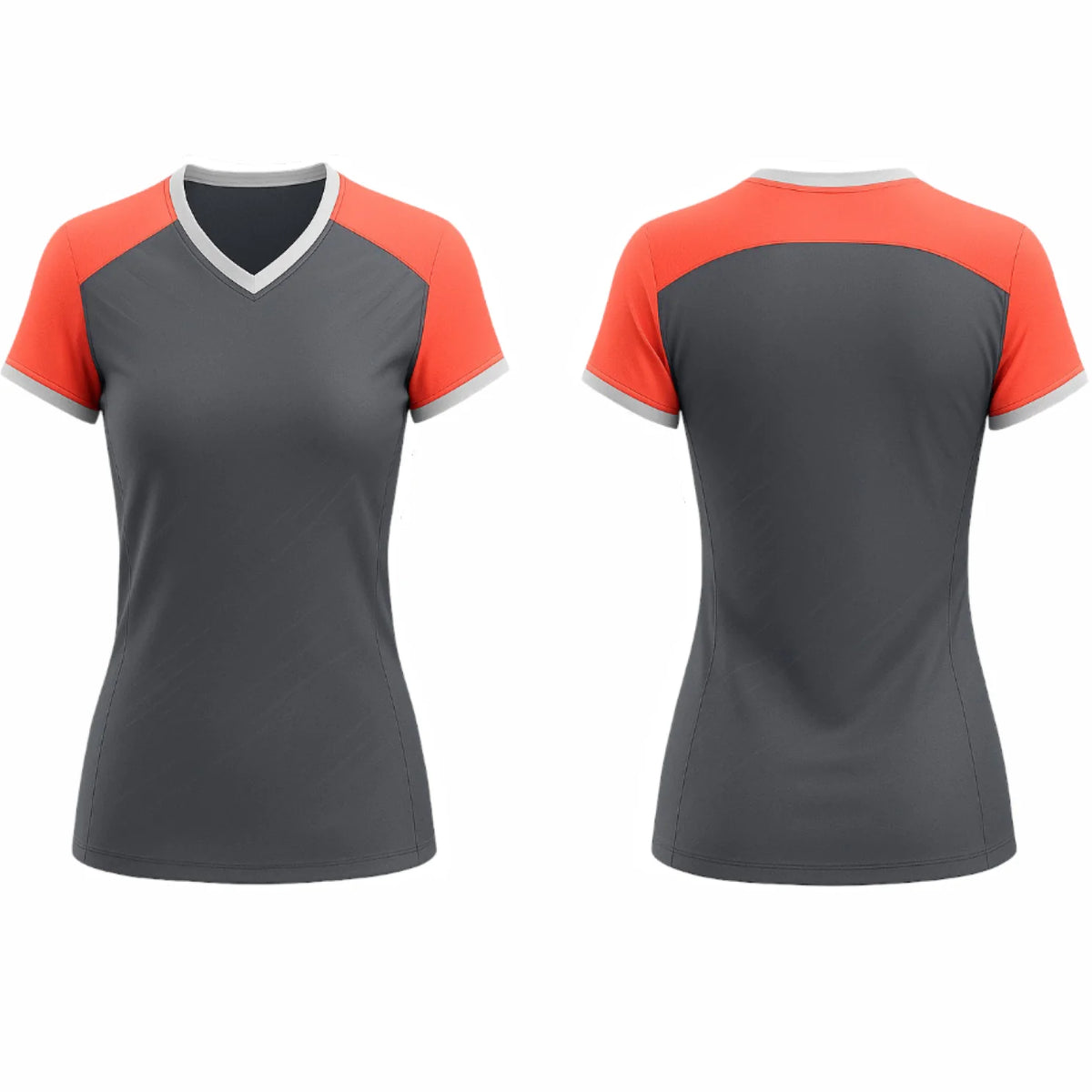 VJ207  Custom Gray Volleyball Jersey - Adult & Youth Unisex