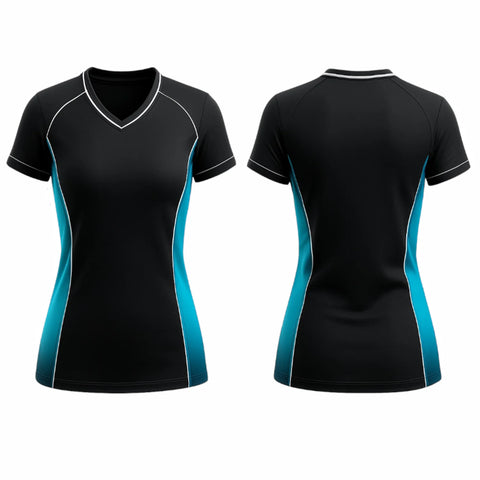 VJ209  Custom Black Volleyball Jersey - Adult & Youth Unisex