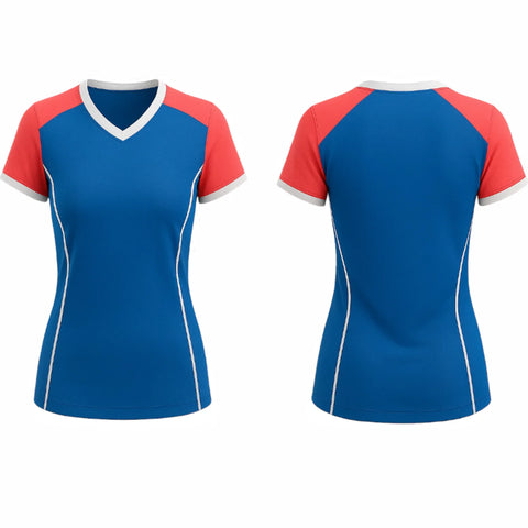 VJ217  Custom Blue Volleyball Jersey - Adult & Youth Unisex
