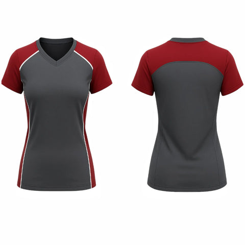 VJ220  Custom Gray Volleyball Jersey - Adult & Youth Unisex