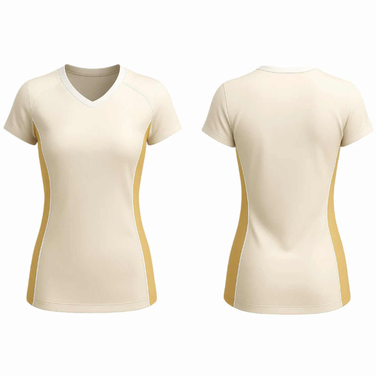 VJ240 Custom Beige Volleyball Jersey-Adult & Youth Unisex