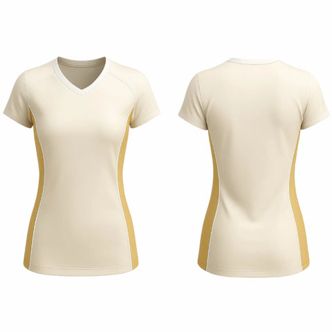 VJ240 Custom Beige Volleyball Jersey-Adult & Youth Unisex