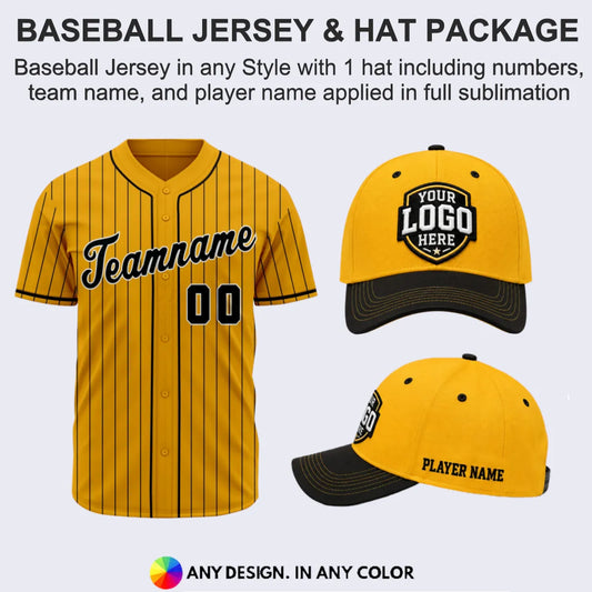 Single Jersey & Hat Baseball Package
