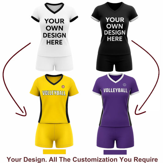 2 Custom Volleyball  Jersey & 2 Pair Of Shorts