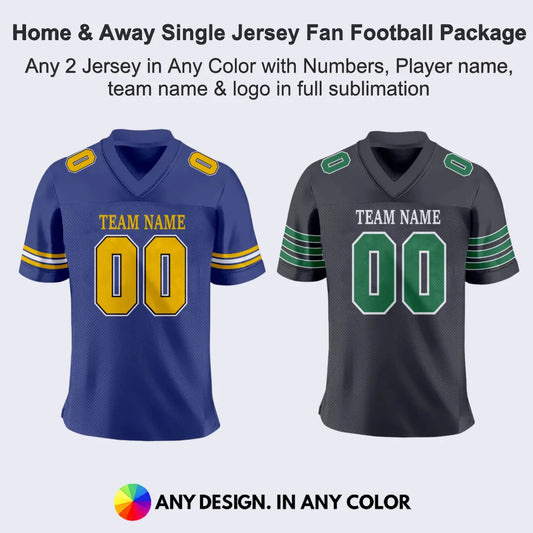 Home Away Single Jersey Fan Football Package
