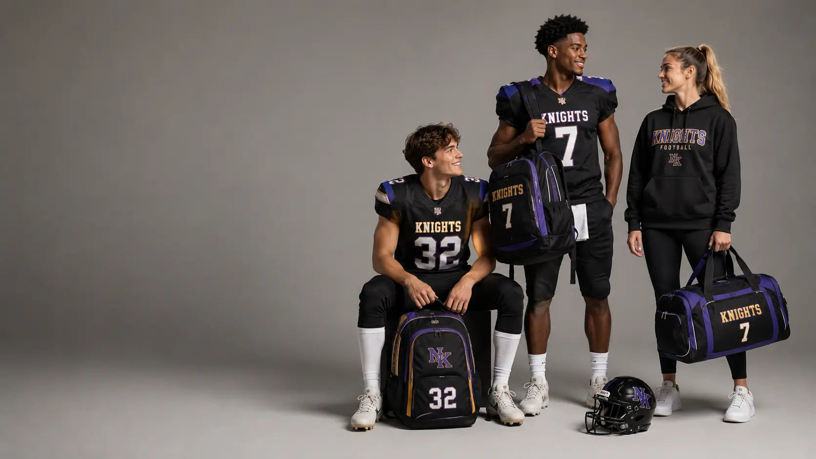 Custom Football Team Bags & Backpacks