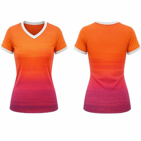 VJ157 Custom Orange Volleyball Jersey - Adult & Youth Unisex