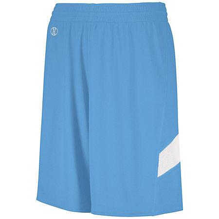 Pantalones cortos de baloncesto de una capa de doble cara para jóvenes Universidad azul / blanco Jersey y