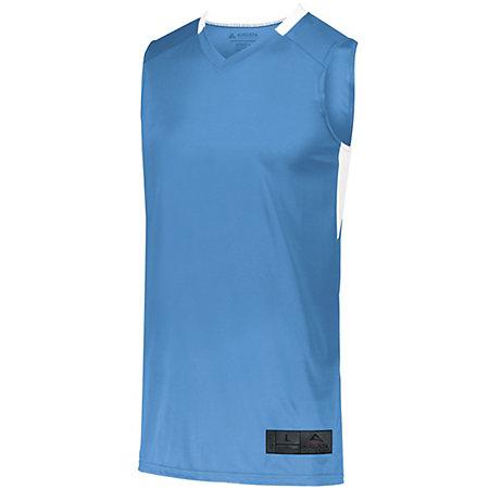 Step-Back Basketball Jersey Columbia Blue/white Adult Single & Shorts