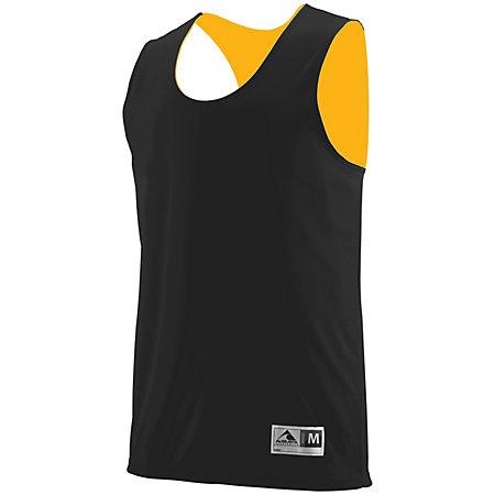 Youth Reversible Wicking Tank Black/gold Basketball Single Jersey & Shorts