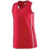 Camiseta con espalda nadadora de racha ganadora para mujer Rojo / blanco Camiseta y pantalones cortos de baloncesto