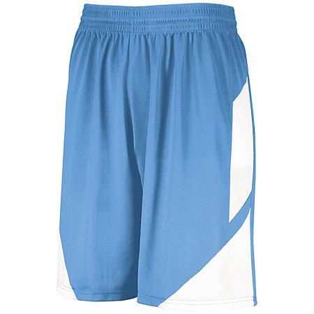 Pantalón corto de baloncesto con paso atrás Columbia Azul / blanco Camiseta individual para adulto y